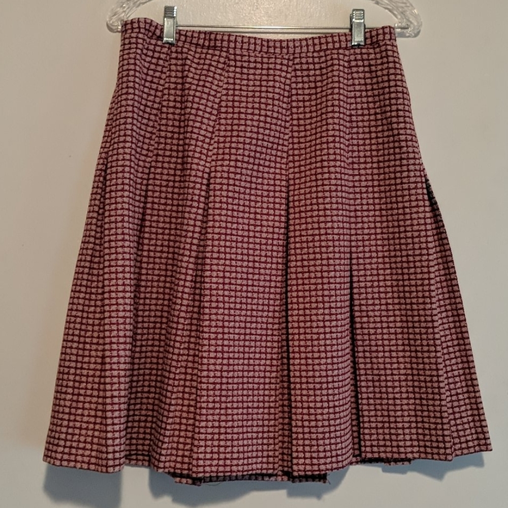 Vintage Wool Pleated Skirt.